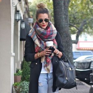 Zara like plaid blanket scarf
